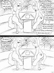 blush cutie_mark dialogue duo female feral male text replica_(artist) hasbro my_little_pony deepthroat_cockslut fan_character equid equine horse mammal pony 2015 absurd_res black_and_white comic english_text hi_res monochrome sketch