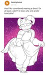 anthro bottom_heavy clothing dress female flat_chested holding_clothing holding_dress holding_object horn huge_hips huge_thighs looking_down short_stack solo thick_thighs wide_hips potoobrigham curious_cat piko_(simplifypm) kobold reptile scalie 2024 digital_media_(artwork) hi_res