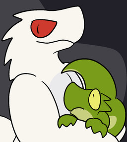 anthro duo nude red_eyes simple_background smile trout_(artist) vim_(coshiboyer) kobold lizard reptile scalie 2016 aliasing digital_media_(artwork)