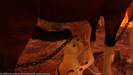 animal_genitalia animal_penis anthro bodily_fluids bound chain chained duo equine_genitalia equine_penis feces feces_on_body female feral genital_fluids genitals golden_shower hell larger_feral male peeing peeing_on_another peeing_on_face penis scatplay size_difference smaller_anthro text urine urine_on_face urine_stream watersports delion_kiaw bianca_(delion_kiaw) equid equine felid horse lion mammal pantherine 16:9 hi_res url watermark widescreen