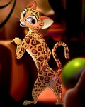 anthro anus blurred_background claws female genitals looking_back on_hind_legs pussy raised_tail solo tail tail_anus wugi dreamworks madagascar_(series) gia_the_jaguar felid jaguar mammal pantherine 4:5 hi_res