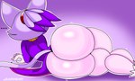 anthro butt butt_focus female lying on_side presenting presenting_hindquarters solo thick_thighs wide_hips blazedscarf sega sonic_the_hedgehog_(series) blaze_the_cat felid feline mammal hi_res