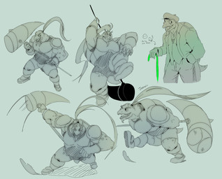 action_pose anthro armor cane hair hammer long_hair male mature_male ponytail pose solo tools warhammer josnoir deltarune undertale_(series) gerson gerson_boom_(deltarune) reptile scalie turtle absurd_res hi_res multiple_scenes