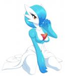 3_fingers breasts eyelashes featureless_breasts female fingers looking_at_viewer not_furry simple_background solo white_background itsuko103 nintendo pokemon gardevoir generation_3_pokemon pokemon_(species) shiny_pokemon 2018 absurd_res digital_media_(artwork) hi_res