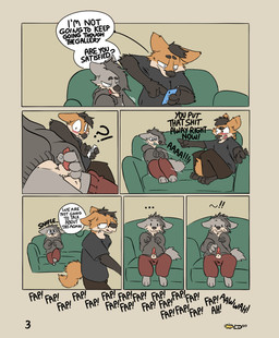 animal_genitalia anthro canine_genitalia caught_in_the_act caught_masturbating clothed clothing dialogue duo electronics embarrassed furniture genitals male male/male masturbation on_sofa partially_clothed penis phone profanity sitting sitting_on_sofa sofa text young avoid_posting ld50 gabe_(ld50) max_(ld50) canid canine canis fox mammal wolf absurd_res comic english_text hi_res