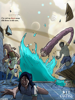 ambiguous_gender attack biped blood bodily_fluids body_horror clothing crawling_away crotch_attack destruction female fusion genital_torture group lyrics male merging multi_eye mutation open_mouth scared silhouette swimming_pool swimwear tentacles text water what lcnmyo deity eldritch_abomination human humanoid mammal monster absurd_res digital_media_(artwork) english_text hi_res