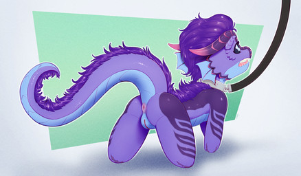 2_horns amputee anthro anus bdsm biped black_body black_scales black_sclera blue_body blue_hair blue_scales butt collar collar_only countershade_face countershade_scales countershade_tail countershade_torso countershading disability ear_frill eyebrows female flat_chested frill_(anatomy) genitals hair horn humanoid_genitalia humanoid_vulva leash leashed_collar missing_all_arms missing_all_legs missing_all_limbs missing_arm missing_leg missing_limb nude open_mouth petplay quadruple_amputee roleplay scales short_hair solo tail teeth tongue vulva walking young young_anthro young_female poulet-7 mythology embrya_(ransiel) dragon mythological_creature mythological_scalie scalie 2026 hi_res