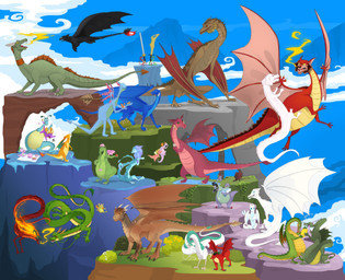 2_heads ambiguous_gender anthro apple blue_sky breath_powers cloud cloudy_sky conjoined conjoined_twins egg elemental_manipulation feathered_wings feathers female feral fight fire fire_breathing fire_manipulation flaming_tail flying food fruit fur grass group holding_apple holding_food holding_fruit holding_melee_weapon holding_object holding_sword holding_weapon horn male melee_weapon membrane_(anatomy) membranous_wings mountain multi_head plant pointy_ears scales sky skyscape sword tail two_headed_dragon ventral_scales weapon wings drzime activision american_dragon:_jake_long dave_the_barbarian disney disney_parks don_bluth dragon's_lair dragon_ball dragon_ball_z dragon_tales dragonheart dragonriders_of_pern dragonslayer dreamworks epcot european_mythology friendship_is_magic game_of_thrones ghibli hasbro how_droofus_the_dragon_lost_his_head how_to_train_your_dragon inheritance_cycle j._r._r._tolkien journey_into_imagination middle-earth_(tolkien) mulan_(1998) my_little_pony mythology nintendo ocarina_of_time pbs pete's_dragon pokemon quest_for_camelot rankin/bass raya_and_the_last_dragon shrek_(series) spirited_away spyro_the_dragon the_7th_voyage_of_sinbad the_dragon_prince the_flight_of_dragons the_hobbit the_legend_of_zelda the_neverending_story the_reluctant_dragon toei_animation universal_studios walt_disney_world xiaolin_showdown azymondias cassie_(dragon_tales) cornwall_(quest_for_camelot) devon_(quest_for_camelot) devon_and_cornwall dojo_kanojo_cho draco_(dragonheart) dragon_(shrek) dragon_(the_7th_voyage_of_sinbad) drogon droofus elliot_(pete's_dragon) faffy_(dave_the_barbarian) falkor figment gorbash haku_(spirited_away) jake_long mushu_(disney) nubless reluctant_dragon ruth_(pern) saphira shenron singe_(dragon's_lair) sisu_(ratld) smaug spike_(mlp) spyro toothless vermithrax_pejorative volvagia charizard dragon eastern_dragon furred_dragon furred_scalie fury_(httyd) generation_1_pokemon light_fury luck_dragon mythological_creature mythological_scalie night_fury pokemon_(species) scaled_dragon scalie western_dragon winged_dragon wingless_dragon 2024 absurd_res collage_(artwork) colored crossover digital_drawing_(artwork) digital_media_(artwork) hi_res shaded