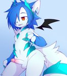 amber_eyes anthro balls blue_claws blue_hair blue_pawpads circumcised claws erection fluffy fluffy_tail fur genitals hair hair_over_eye horn humanoid_genitalia humanoid_penis kemono male nude one_eye_obstructed pawpads penis shota solo spikes tail tongue tongue_out white_body white_fur wings young young_anthro devil-vox devy_(devil-vox) demon domestic_cat felid feline felis mammal 2018 digital_drawing_(artwork) digital_media_(artwork)