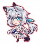 accessory blue_eyes clothed clothing female fur hair hair_accessory hair_ribbon looking_at_viewer outline ribbons simple_background solo white_background velvetqueenh bunny_and_fox_world ania_(fu8) animal_humanoid arctic_fox canid canid_humanoid canine canine_humanoid fox fox_humanoid humanoid mammal mammal_humanoid true_fox hi_res signature