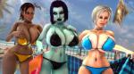 beach big_breasts bikini black_lips breasts clothing female group hair huge_breasts lips lipstick makeup male not_furry nude seaside swimwear towel two-piece_swimsuit unknown_artist bulletstorm capcom resident_evil sheva_alomar soria trishka_novak elf human humanoid mammal 3d_(artwork) digital_media_(artwork) source_filmmaker_(artwork)