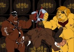 2013 alcohol anal anal_penetration anthro arkam balls bar barrel bear beer beverage biceps big_muscles big_penis blue_eyes bovine brown_fur cattle chubby cigar cum cum_in_ass cum_in_mouth cum_inside erection eye_patch eyes_closed eyewear facial_hair feline fur furryrevolution gay grizzly_bear group group_sex horn leather lion male mammal mastertrucker minotaur muscles nipples oral penetration penis rockblackhorn sex threesome vein
Rating: Explicit
Score: 8
User: joejim33
Date: June 25, 2013