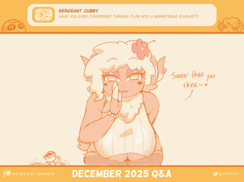 2_horns 3_fingers accessory anthro big_breasts blush blush_stickers bone bracelet breasts cleavage cleavage_cutout clothed clothed_anthro clothed_female clothing curled_horn cutout duo eyebrow_through_hair eyebrows eyelashes female female_focus fingers flower flower_in_hair hair hair_accessory hooved_fingers hooves horn jewelry leaning leaning_forward looking_at_viewer orange_monochrome plant skeleton solo_focus text topwear translucent translucent_hair gammainks flor_(gammainks) gamma_(gammainks) animated_skeleton bovid caprine mammal sheep undead 2025 absurd_res artist_name english_text hi_res monochrome