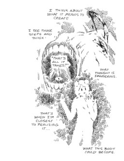 anthro biped blood bodily_fluids bone chest_wound dialogue drugs estrogen gender_dysphoria gore hair male medicine navel nipples open_mouth pills rib_bones round_ears simple_background solo standing teeth_showing text white_background wounded gaydottiff ash_(gaydottiff) mammal mouse murid murine rodent 2024 black_and_white comic english_text hi_res monochrome