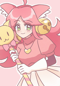 ahoge animal_ears breasts clothed clothed_female clothed_humanoid clothing female fully_clothed fully_clothed_female fully_clothed_humanoid gloves hair hair_bell handwear heart_necklace holding_object holding_wand inner_ear_fluff magical_girl_wand pink_clothing pink_hair solo tuft wand white_clothing white_gloves white_handwear niwaniwa285 undertale_(series) mew_mew_(undertale) animal_humanoid cat_humanoid felid felid_humanoid feline feline_humanoid humanoid mammal mammal_humanoid 2026 half-length_portrait portrait