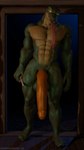 abs anthro balls barefoot biceps big_balls big_pecs big_penis black_nails bodily_fluids colored_nails dagger dirt doorway entering entering_room feet floor genitals green_balls green_body green_scales green_skin green_tail holding_dagger holding_knife holding_melee_weapon holding_object holding_weapon huge_penis hyper hyper_genitalia hyper_penis knife light log long_penis long_tongue looking_at_viewer male melee_weapon mischievous moon moonlight muscular muscular_arms muscular_legs muscular_male muscular_thighs nails night nude open_door open_mouth orange_penis outside pecs penis saliva saliva_on_tongue scales sky solo standing tail tall teeth thick_thighs tongue tongue_out wall_(structure) weapon wood wood_floor wood_wall yellow_eyes darwinthejockey lizard_(petruz) lizard reptile scalie 3d_(artwork) 4k 9:16 absurd_res digital_media_(artwork) hi_res signature source_filmmaker_(artwork)