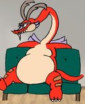 3_toes belly big_belly claws dragon el_booki feet furniture horn long_neck male moobs mythological_creature mythological_scalie mythology nintendo overweight overweight_male scalie sitting sofa solo tail the_legend_of_zelda toes valoo wind_waker wings