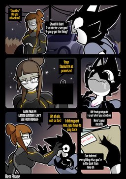 anthro big_breasts black_body black_bodysuit black_clothing black_fur black_latex black_skinsuit bodily_fluids bodysuit breasts car chest_scar clothed clothed_anthro clothed_female clothed_human clothed_male clothing dialogue drooling duo eyewear female fur glasses grey_clothing grey_shirt grey_topwear latex latex_bodysuit latex_clothing latex_skinsuit male multicolored_body multicolored_fur saliva scar shirt skinsuit text tight_clothing topwear two_tone_body two_tone_fur vehicle wearing_glasses white_body white_fur rem_phase blair_(rem_phase) domestic_cat felid feline felis human mammal 2026 censored comic digital_media_(artwork) english_text hi_res