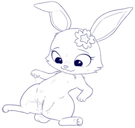 anthro blush bodily_fluids ejaculation female genital_fluids genitals orgasm semi-anthro simple_background smile solo spread_legs spreading sweat vaginal_fluids vaginal_squirting vulva rawrunes jewelpet sanrio sega sega_fave ruby_(jewelpet) hare japanese_hare lagomorph leporid mammal black_and_white blue_and_white monochrome