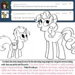 1:1 balloon bitterplaguerat black_and_white cutie_mark dialogue duo earth_pony english_text equid equine female friendship_is_magic hasbro horn horse inflatable loki_(bitterplaguerat) male mammal monochrome my_little_pony mythological_creature mythological_equine mythology pinkie_pie_(mlp) pony simple_background smile text unicorn white_background