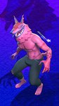 anthro blowup_background bottomwear clothed clothing denim denim_bottomwear denim_clothing feet fur humanoid_feet jeans looking_at_viewer male navel open_mouth pants pecs pink_body pink_fur plantigrade simple_background solo teeth thong tongue tongue_out topless twitter_handle underwear dollymolly323 epic_games fortnite andy_fangerson alebrije canid canine canis mammal wolf 2024 4k 9:16 absurd_res artist_name hi_res signature