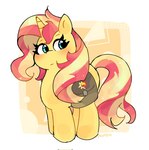 1_horn blue_eyes eyelashes female feral fur horn mane quadruped saddle_bag solo standing tail yellow_body yellow_fur yellow_horn leo19969525 equestria_girls hasbro my_little_pony mythology sunset_shimmer_(eg) equid equine mammal mythological_creature mythological_equine unicorn 2025 hi_res