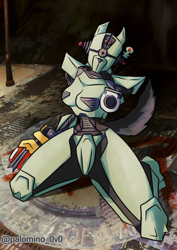 anthro armor black_tail clothing female green_body legwear machine photo_background robot_arm robotic robotic_arms robotic_leg small_waist solo tail thigh_highs weapon wide_hips felimino palomino_0v0 fallout microsoft ada_(fallout) assaultron_(fallout) canid canine canis humanoid mammal robot robot_anthro robot_humanoid wolf absurd_res hi_res mixed_media photography_(artwork)