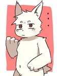 4_fingers anthro black_nose blush dot_nose ellipsis eyebrows featureless_chest featureless_crotch fingers fur male male_anthro navel neutral_expression nude_anthro nude_male pink_background rabbit_ears scut_tail short_tail simple_background simple_mouth simple_nose solo tail vertical_ellipsis white_body white_eyebrows white_fur white_inner_ear cross_0315 lagomorph leporid mammal rabbit 3:4 cross-hatching hatching_(art) hi_res shaded