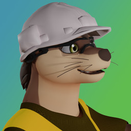 anthro armor brown_eyes civ_(civilotterneer) clothing engineer_(profession) eyewear glasses hard_hat headgear helmet male natural_colors safety_glasses safety_vest shirt solo topwear vest civilotterneer galileogb_(modeler) lontra mammal mustelid north_american_river_otter otter river_otter 3d_(artwork) blender_(artwork) digital_media_(artwork) hi_res icon