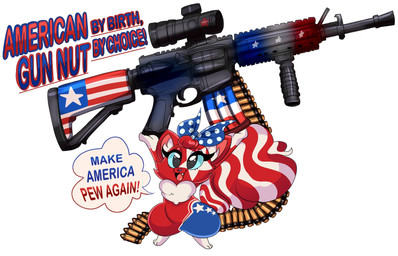 american_flag ammo_belt assault_rifle big_gun blue_sclera cute_fangs dialogue eyelashes fangs female feral fur gun hair heart_eyes heart_symbol holding_gun holding_object holding_ranged_weapon holding_weapon holidays inner_ear_fluff markings multicolored_body multicolored_fur ranged_weapon red_body red_fur red_hair rifle ruff scope simple_background solo star_(marking) striped_markings striped_tail stripes tail tail_markings teeth text tuft united_states_of_america weapon white_background unknown_artist 4th_of_july make_america_great_again summurr_murrica domestic_cat felid feline felis mammal english_text hi_res