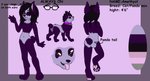 anthro color_swatch ear_piercing eyewear female glasses piercing solo text mariatiger amethyst_(spongypanda) bear domestic_cat felid feline felis giant_panda mammal character_name english_text model_sheet