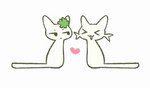 4chan 4clan ambiguous_gender animated bored brother_(lore) brother_and_sister_(lore) cheek_tuft clover_(plant) cloverstar_(4clan) conditional_dnp daww domestic_cat duo facial_tuft fan_character felid feline felis fur greentext_(4clan) happy heart_symbol labbit_(artist) long_tail loop mammal open_mouth plant short_playtime sibling_(lore) simple_background sister_(lore) tail tuft warriors_(book_series) white_background white_body white_fur