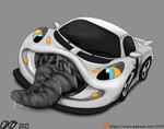 car looking_at_viewer machine not_furry open_mouth simple_background solo text tongue vehicle white_background orcaxdragon dire_car dire_machine dire_vehicle living_car living_machine living_vehicle url