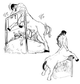 2_horns 5_fingers 5_toes all_fours animal_genitalia animal_penis areola arm_support ass_up balls bangs big_breasts biped black_text blush blush_lines bodily_fluids braided_hair breasts butt cum cum_from_vagina cum_in_vagina cum_inside cum_on_belly cum_on_body cum_on_breasts cum_on_butt cum_on_leg curly_hair duo equine_genitalia equine_penis erection feet female female_humanoid female_penetrated fingers from_behind_position from_front_position genital_fluids genitals hair hay hay_bale heart_symbol hooves horn humanoid_genitalia humanoid_on_taur humanoid_penetrated humanoid_vulva interspecies larger_male larger_taur legs_up long_hair looking_pleasured male male/female male_penetrating male_penetrating_female male_taur medial_ring motion_lines muscular muscular_male muscular_taur navel nipples nude nude_female nude_humanoid nude_male nude_taur on_hind_legs penetration penile penile_penetration penis penis_in_vagina plantigrade quadruped sex short_horn size_difference small_horn smaller_female smaller_humanoid soles sweat sweaty_arms sweaty_face tail tail_tuft taur_penetrating taur_penetrating_humanoid text thrusting toes tuft unguligrade vaginal vaginal_penetration vulva dawm european_mythology greek_mythology mythology animal_humanoid bovid bovid_humanoid bovine bovine_humanoid cattle_humanoid centaur equid equid_taur humanoid humanoid_taur mammal mammal_humanoid mammal_taur taur 2026 absurd_res black_and_white hi_res korean_text monochrome sketch translated