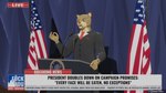 american_flag anthro blue_eyes business_attire business_suit businesswear clothed clothing currency_symbol dollar_sign electronics flag flag_(object) fur gesture hand_gesture humor leopards_eating_people's_faces_party male microphone microphone_stand necktie news news_report open_mouth podium politics profanity satire solo suit symbol text united_states_of_america yellow_body yellow_fur summapaw blender_eevee fox_news felid leopard mammal pantherine 16:9 2025 3d_(artwork) digital_media_(artwork) english_text hi_res widescreen