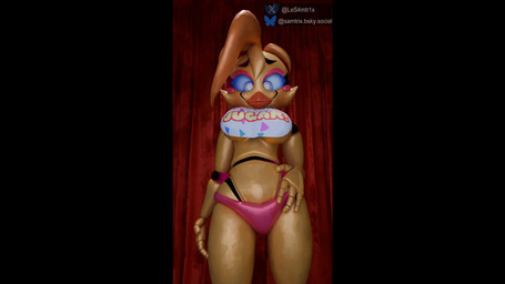 anthro big_breasts blonde_hair blue_eyes breasts female hair hip_grab hip_sway looking_at_viewer machine solo standing under_boob yellow_body samtrix miratzu_(modeler) five_nights_at_freddy's scottgames chica_(fnaf) animatronic avian bird chicken galliform phasianid robot robot_anthro 16:9 3d_(artwork) 3d_animation animated digital_media_(artwork) hi_res no_sound pillarbox short_playtime video widescreen