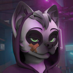 anthro bandage bandage_on_face black_eyebrows black_hair black_nose clothing eyebrows fur fur_markings green_eyes hair half-closed_eyes hoodie looking_at_viewer makeup male markings narrowed_eyes solo topwear wear white_body white_fur bambookat 3d_(artwork) digital_media_(artwork) hi_res