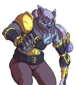 abs anthro armor belt biceps black_body black_fur bottomwear clothing fur greatsword hair long_hair male melee_weapon muscular muscular_anthro muscular_male pants pecs solo sword weapon white_hair ninjadaves bandai_namco digimon digimon_beatbreak digimon_(species) felid mammal murasamemon pantherine absurd_res hi_res