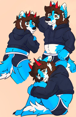 anthro briefs butt clothed clothing hoodie male multiple_poses pose sitting skimpy skimpy_bottomwear skimpy_topwear solo topwear underwear mrdarknesswolf mrdarknesswolf_(character) absurd_res hi_res