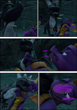 balls bodily_fluids breath cave cum cum_in_mouth cum_inside dark_body dark_penis dialogue drained drinking drinking_cum duo emptying_balls exhausted feral genital_fluids genitals happy head_on_chest horn looking_at_another male male/male onomatopoeia panting penis purple_body purple_eyes red_eyes rope small_balls smile sound_effects swallowing tail teeth text tired vocalization wings yellow_balls yellow_body yellow_penis drakeledragon activision mythology spyro_the_dragon dark_spyro spyro dragon mythological_creature mythological_scalie scalie 3d_(artwork) absurd_res comic digital_media_(artwork) english_text hi_res source_filmmaker_(artwork)
