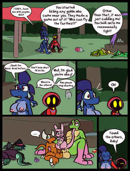 2_horns abs anthro apple ball_size_difference balls barefoot black_body black_clothing black_hat black_headwear blue_clothing blue_eyes blue_hood blue_robe blush bottomwear breasts brown_clothing brown_footwear brown_shoes cape claws clothing cuddling dialogue ellipsis erection eye_roll feet female finger_claws food footwear fruit fur genitals glans grass green_body green_eyes green_pupils green_skin grey_body grey_fur grey_hair group hair hat headgear headwear horn hungover long_tongue looking_down male male/male motion_lines mouthless muscular muscular_anthro muscular_male nipples no_pupils non-mammal_breasts non-mammal_nipples nude on_grass on_ground onomatopoeia open_mouth oral orange_balls orange_body orange_eyes orange_penis orange_scales outside pants penis penis_size_difference pink_body pink_fur pink_glans pink_hair pink_nipples pink_penis pink_skin plant pupils purple_bottomwear purple_clothing purple_eyes purple_hair purple_pants purple_pupils raised_arm red_cape red_clothing red_hood red_robe robe scales sex shoes sitting sleeping sound_effects speech_bubble surprised tail text toe_claws tongue tongue_out tonguejob tonguejob_frottage triple_frottage triple_tonguejob white_claws white_inner_ear witch_hat yellow_balls yellow_body yellow_eyes yellow_penis yellow_skin ultilix european_mythology mythology caspar_(ultilix) emerald_(ultilix) leo_the_magician ruby_(ultilix) sofia_(ultilix) to-be-named-later wes_(ultilix) amphibian demon domestic_cat dragon felid feline felis frog goblin humanoid lagomorph leporid mammal mythological_creature mythological_scalie rabbit scalie shadow_creature western_dragon 2026 comic english_text hi_res