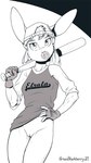 anthro backwards_baseball_cap backwards_hat baseball_bat baseball_cap baseball_uniform bat_(object) blowing_bubble_gum bottomless bottomless_anthro bottomless_female bubble bubble_gum candy casual_exposure clothed clothing dessert female fingerless_gloves food genitals gloves gum hand_on_hip handwear hat headgear headwear inflating ink jersey print_clothing print_jersey print_topwear pussy solo sportswear text text_on_clothing text_on_jersey text_on_topwear text_print tomboy topwear uniform brian_mcpherson watership_down cynthia_(brian_mcpherson) cottontail_rabbit lagomorph leporid mammal rabbit monochrome