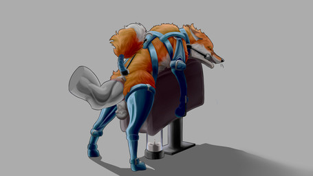 anal anal_fisting anal_penetration anus balls bdsm bodily_fluids bondage bound breeding_stand feral fisting forced forced_anal genitals large_penetration latex male penetration penile penis_milking penis_milking_machine questionable_consent solo stretched_anus seasonalfungi canid canine fox mammal red_fox true_fox 16:9 hi_res widescreen