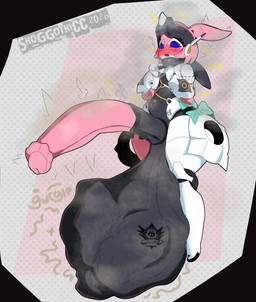 ambiguous_gender ambiguous_prey animal_genitalia animal_penis ball_tattoo balls big_balls big_penis black_body blue_screen_of_death blush bodily_fluids bow_ribbon churn churning_balls cock_vore embarrassed equine_genitalia equine_penis featureless_feet feet genital_raphe genital_tattoo genitals gurgle_(sound_effect) gynomorph gynomorph_pred half-erect hands_in_front heat_(temperature) huge_balls huge_penis hyper hyper_balls hyper_genitalia hyper_penis intersex intersex_pred machine multicolored_body musk musky_penis onomatopoeia overheated penile penis pink_body pseudo_hair raphe_(anatomy) screen_eyes shake_lines solo sound_effects steam sweat sweatdrop talking_to_another tattoo testicle_bulge text thick_thighs vore white_body wide_hips shoggothicc mihoyo zenless_zone_zero aria_(zenless_zone_zero) humanoid robot robot_humanoid 2026 absurd_res digital_drawing_(artwork) digital_media_(artwork) hi_res