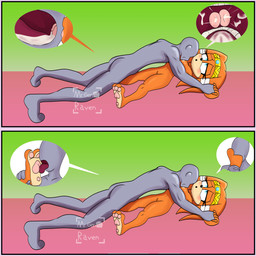 anthro areola blue_eyes blush bodily_fluids breasts duo faceless_character faceless_male feet female foot_fetish foot_lick foot_play fur genitals lactating licking male male/female milk nipples not_furry nude orange_body paws simple_background toes tongue tongue_out vulva mrgenoraven sega sonic_adventure sonic_the_hedgehog_(series) tikal_the_echidna animal_humanoid echidna human humanoid mammal monotreme 1:1 absurd_res digital_media_(artwork) hi_res