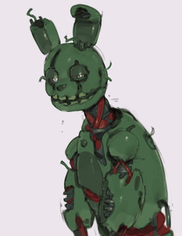 anthro green_body half-closed_eyes machine male narrowed_eyes open_mouth pose solo teeth wire kogito five_nights_at_freddy's five_nights_at_freddy's_3 scottgames springtrap_(fnaf) animatronic lagomorph leporid mammal rabbit robot 2023 absurd_res digital_media_(artwork) hi_res