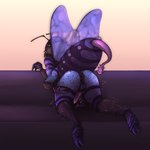 2_penises anthro anus arthropod_abdomen arthropod_abdomen_genitalia balls black_body black_fur fur genitals green_eyes male multi_genitalia multi_penis penis presenting presenting_anus purple_body shaking solo wings lissy_(artist) phase arthropod hymenopteran insect 1:1 absurd_res hi_res