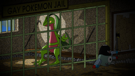 ambiguous_gender badge bars baton clothing duo explorer_badge feral green_body headgear headwear holding_object holding_weapon leaf police police_hat prison prison_bars prison_cell prison_guard rock rope seed sitting tail weapon aquinas_audax nintendo pokemon pokemon_mystery_dungeon spike_chunsoft grovyle_the_thief generation_1_pokemon generation_3_pokemon grovyle magnemite pokemon_(species) scalie 16:9 2025 3d_(artwork) 4k absurd_res blender_(artwork) blender_cycles_(artwork) blender_eevee_(artwork) digital_media_(artwork) hi_res widescreen male_(lore)