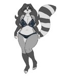 anthro big_breasts breasts clothed clothing female hair lingerie looking_at_viewer smile solo thick_thighs topwear underwear blackbetty franciene_(tango's_family) mammal procyonid raccoon 4:5 hi_res