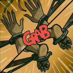 anthro arm_grab claws gloves_(marking) gripping_sound_effect leg_grab machine male markings pawpads solo sound_effects wire areye_(artist) fallout microsoft marshal night_stalker_(fallout) hi_res